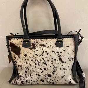 Black and White Cowhide Purse, NWT